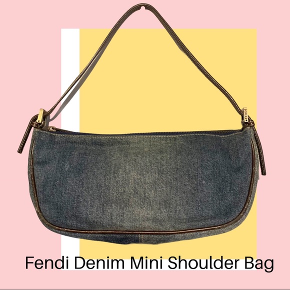 π―% AUTH βοΈ Fendi Denim Shoulder Bag